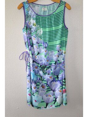 Dream Daily Womens Multicolor Floral Sleeveless Lightweight Dress S